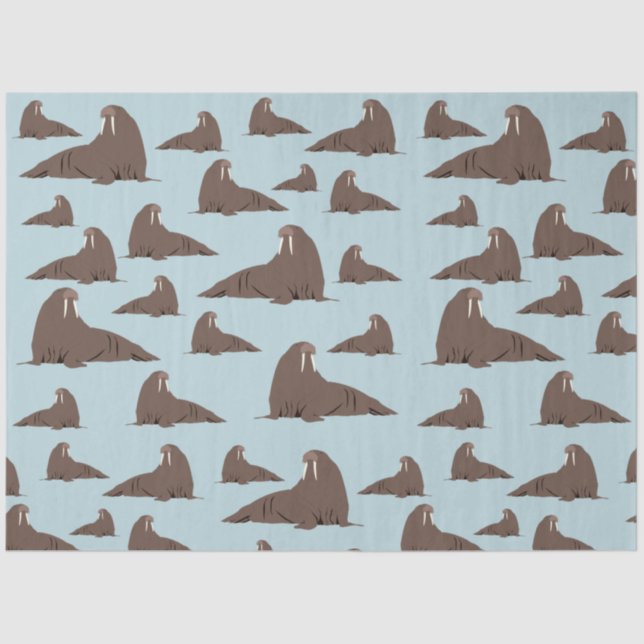 Niedlich Walrus Pattern Seidenpapier (Vorderseite)
