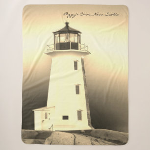 Niedlich warmes gemütliches Peggys Cove Lighthouse Sherpadecke