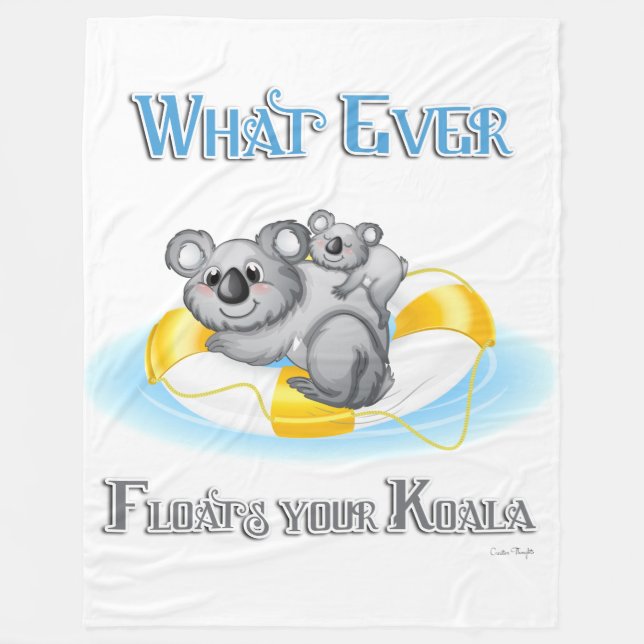 NIEDLICH Was auch immer Ihren Koala schweben lässt Fleecedecke (Vorderseite)