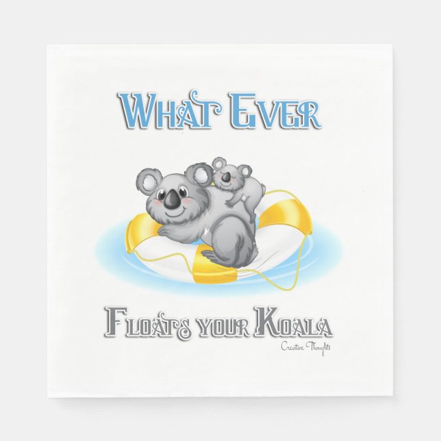 NIEDLICH Was auch immer Ihren Koala schweben lässt Serviette (Vorderseite)
