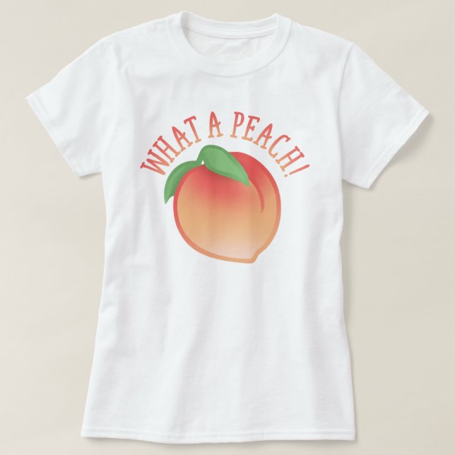 Niedlich, was ein Pfirsich T-Shirt (Design vorne)