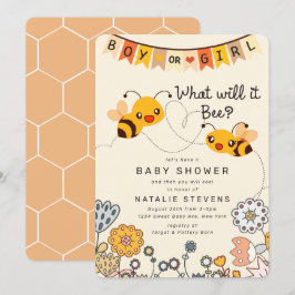 Niedlich, was es sein wird, eine Baby-Dusche zu ze Einladung