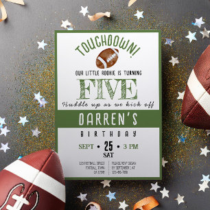 Niedlich Watercolor Rookie Football Geburtstag Einladung