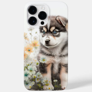 NIEDLICH WATERCOLOR SIBERIAN HUSKY PUPPY DOG Case-Mate iPhone 14 PRO MAX HÜLLE