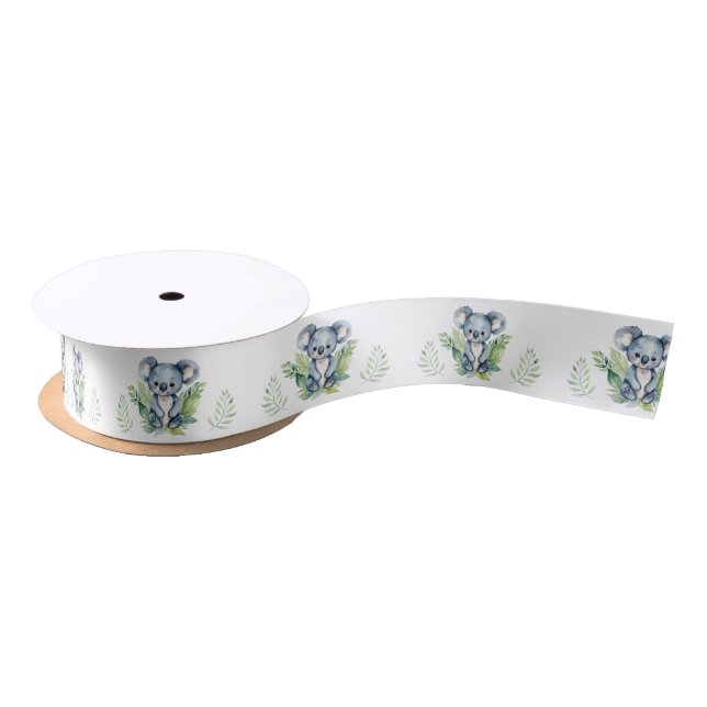 Niedlich Watercolor Wild Koala Satinband (Spule)