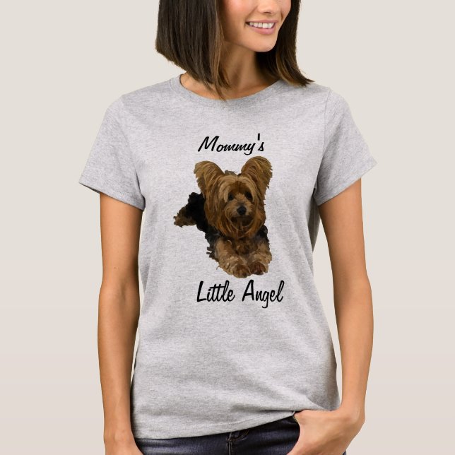 Niedlich Watercolor Yorkshire Terrier T - Shirt (Vorderseite)