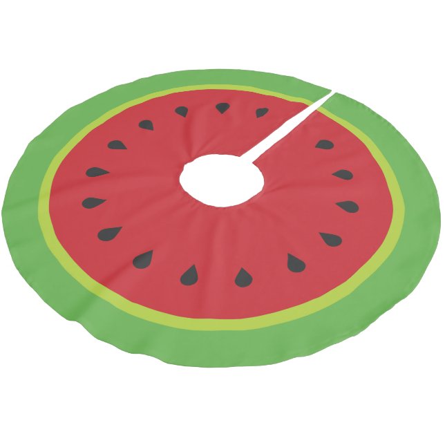 Niedlich Watermelon Weihnachtsbaum Rock Polyester Weihnachtsbaumdecke (Schrägansicht)