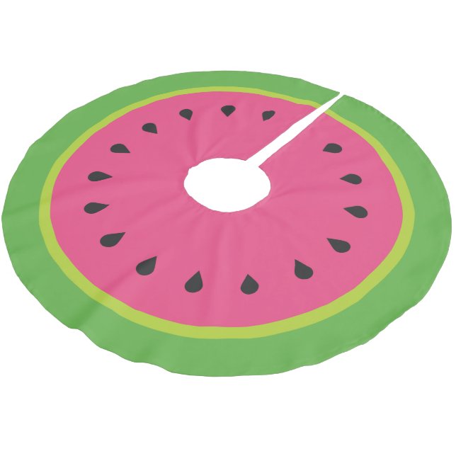 Niedlich Watermelon Weihnachtsbaum Rock Polyester Weihnachtsbaumdecke (Schrägansicht)