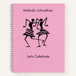 Niedlich, weich rosa, Silhouette Notizbuch