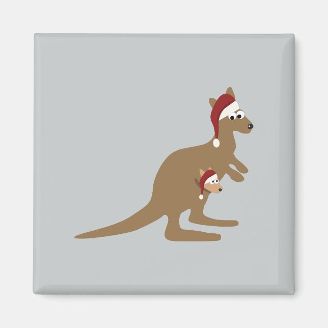 Niedlich Weihnachten Kangaroos Magnet (Vorne)