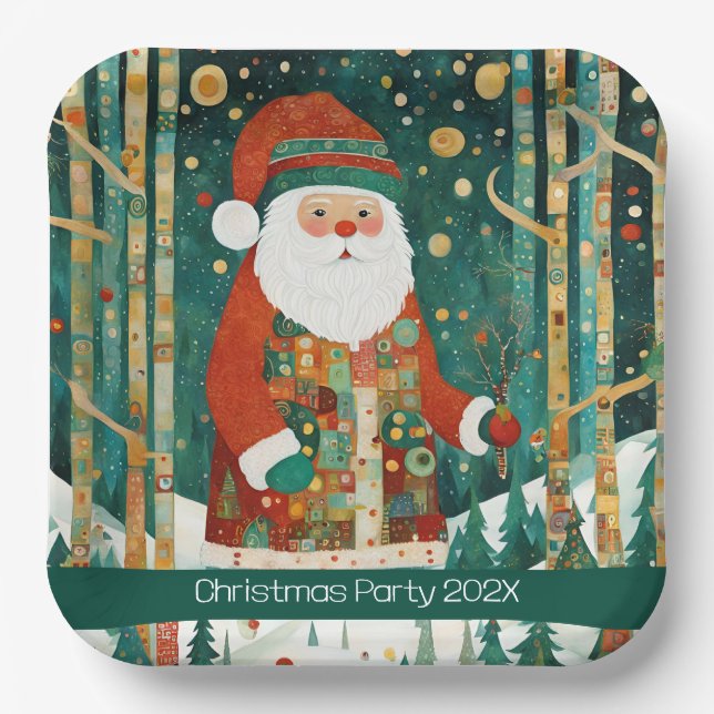 Niedlich Weihnachten Pappteller (Vorderseite)