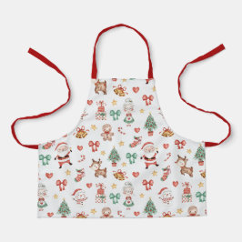 Niedlich Weihnachten Weihnachtsmann Gingerbrot Man Schürze