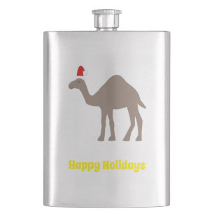 Niedlich Weihnachtskamel Custom Flachmann