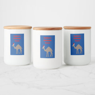 Niedlich Weihnachtskamel Custom Lebensmitteletikett