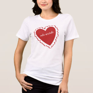 Niedlich Weirdo Heart Tri-Blend Shirt