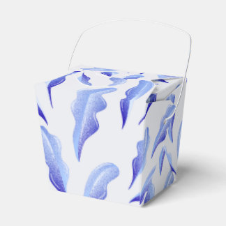 niedlich-weiß-blaue Blätter Blume Geschenkschachtel