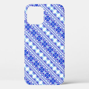 Niedlich-weiß-blaue ukrainische Streifen Case-Mate iPhone Hülle