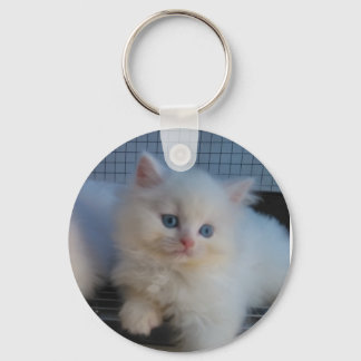 NIEDLICH WEISS KITTEN PERSIAN SCHLÜSSELANHÄNGER