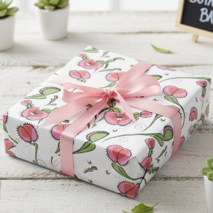Niedlich Weiße Venus-Flytrap auf Ihrer Liebe steck Geschenkpapier