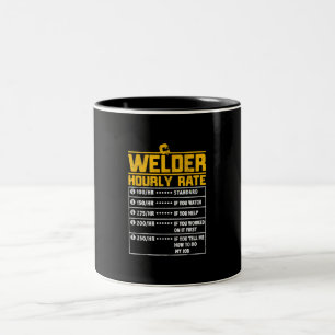 Niedlich Welder Funny Hourrate   Geschenk für Weld Zweifarbige Tasse