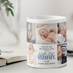Niedlich "Welten Beste Mommy" 1. Muttertag Blau Kaffeetasse