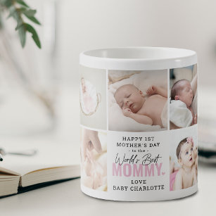 Niedlich "Welten Beste Mommy" 1. Muttertag Rosa Kaffeetasse