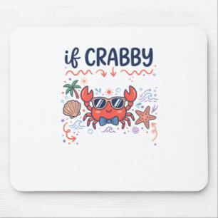 Niedlich Wenn Krabbiger Strandkrebs Mit Sonnenbril Mousepad