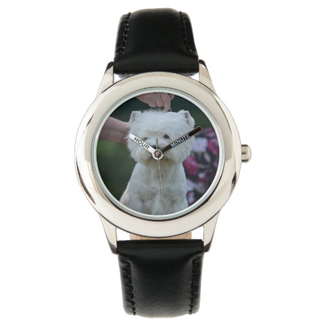 Niedlich West Highland White Terrier Armbanduhr (Vorderseite)