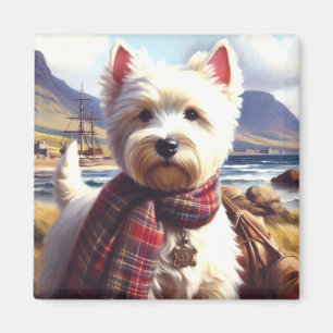 Niedlich West Highland White Terrier Malerei Magnet