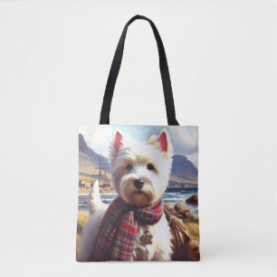 Niedlich West Highland White Terrier Malerei Tasche