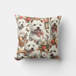 Niedlich West Highland White Terrier Nahtlos Kissen