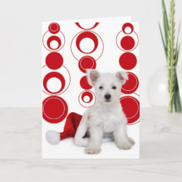 Niedlich Westie Pup Weihnachtskarte Feiertagskarte