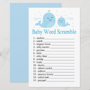 Niedlich Whale Baby Wortspiel