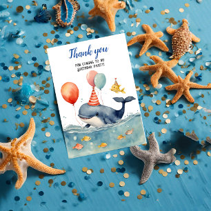 Niedlich Whale Boys zum Geburtstag Danke