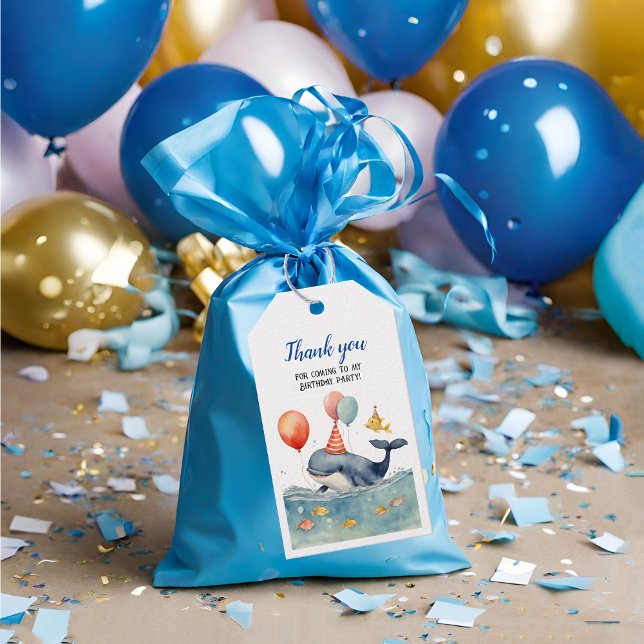 Niedlich Whale Nautical Boys Geburtstag Danke Geschenkanhänger (Von Creator hochgeladen)