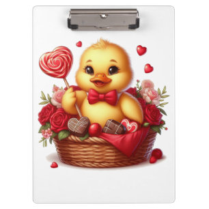 Niedlich/Whimisikalische Valentinerentinerente Klemmbrett