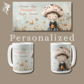 Niedlich Whimsical Dreamy Mushroom Fairy Personali Kaffeetasse