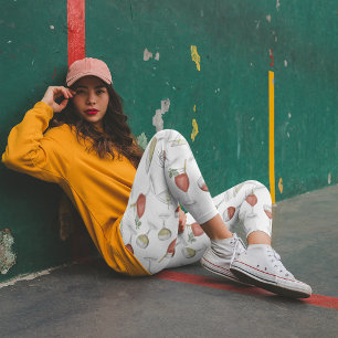 Niedlich Whimsical Watercolor Cocktail Drinks Spaß Leggings