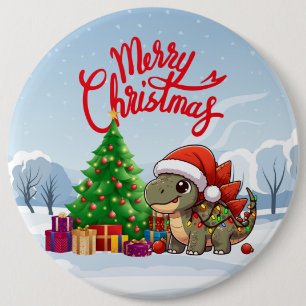 Niedlich-Whimsisches Weihnachtsfest Button