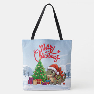 Niedlich/Whimsisches Weihnachtsstegosaurus Tasche