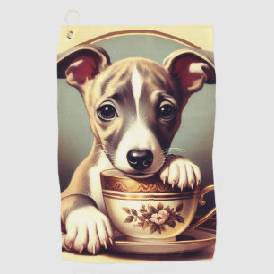 Niedlich Whippet Puppy Golfhandtuch