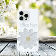 Niedlich White Daisy Blume Individuelle Name Moder