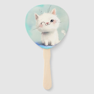 Niedlich White Kitten Fächer
