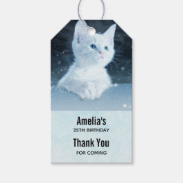 Niedlich White Kitten mit Blue Eyes Event Vielen D Geschenkanhänger