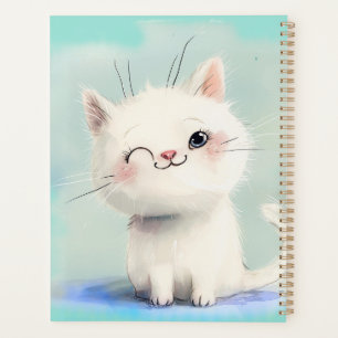 Niedlich White Kitten Planer