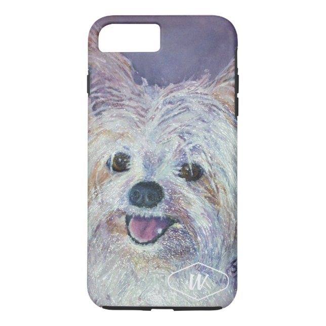 NIEDLICH WHITE YORKIE MIX Case-Mate iPhone HÜLLE (Rückseite)