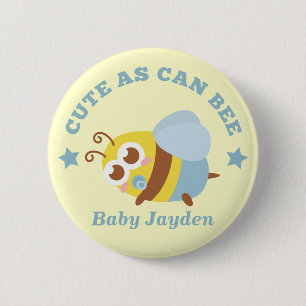 Niedlich, wie Biene kann, Baby-Junge Button