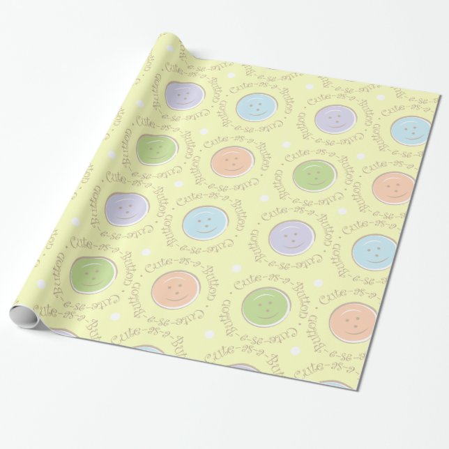 Niedlich-wie-ein-Knopf Geschenkpapier (Ungerollt)