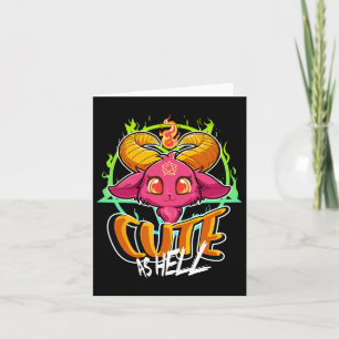 Niedlich wie Hell Halloween Kawaii Phomet Funny Sa Karte