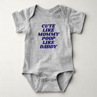 Niedlich wie Mama, wie Papa Gekackt Baby Strampler